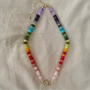Colorful Beaded Charm Necklace